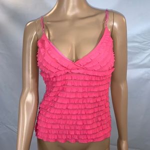 Delut women's top size L/G spaghetti straps pink